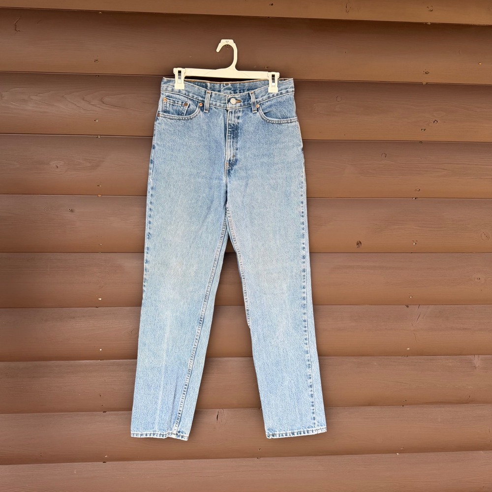 Vintage Levi's 512 Slim Fit Straight Leg Jeans Women Size 11 JR Light Wash Blue